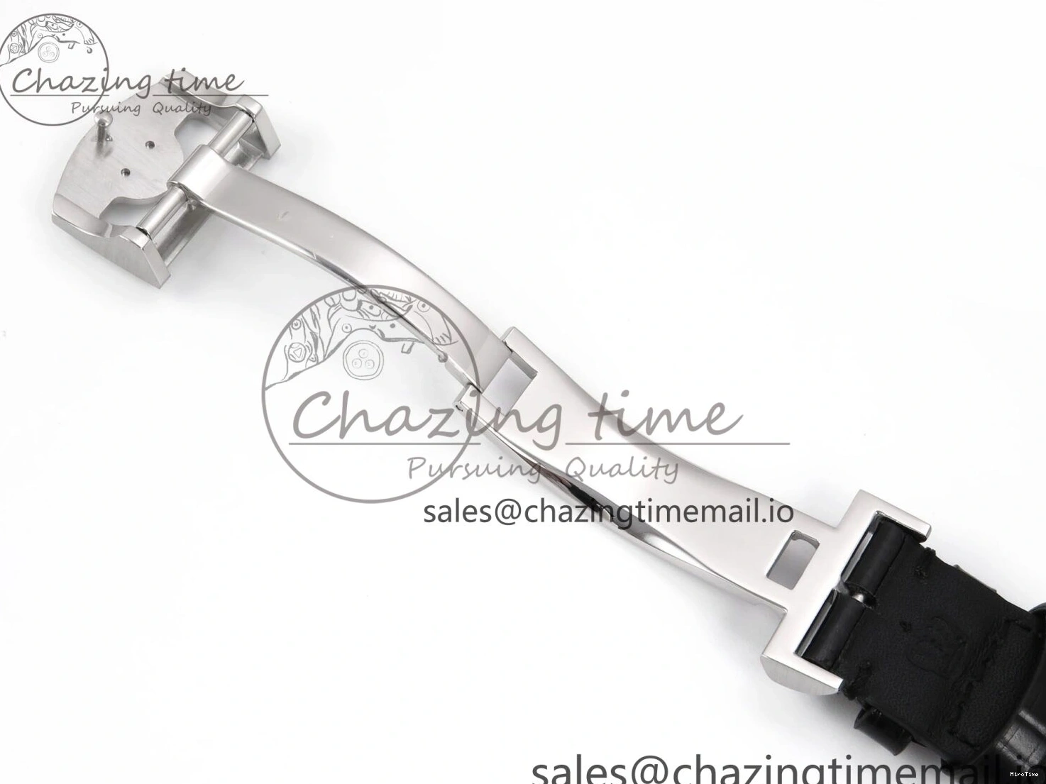 MIROTIME 0302 OnTrend Portugieser Automatic 42mm SS APSF 1:1 Best Edition White RG Dial on Black Leather Strap A 7010